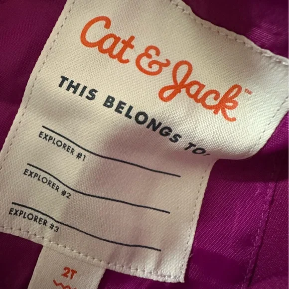 Cat & Jack Faux Fur Girl’s Purple Coat 2T - Picture 3 of 5